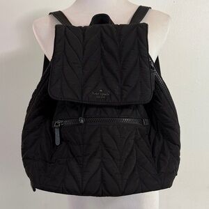 Kate Spade Black Quilted Backpack